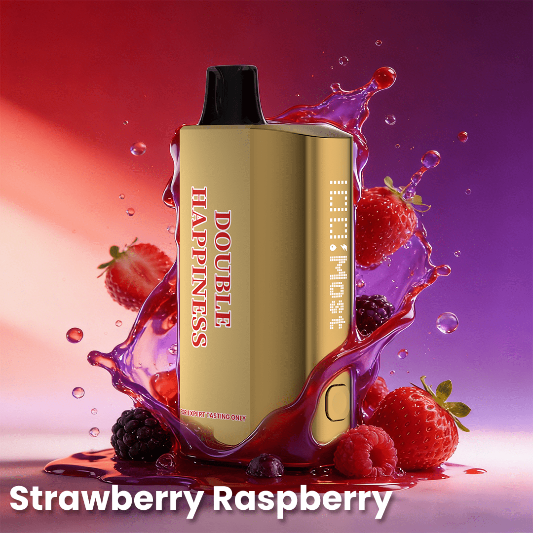 Double Happiness Hype Strawberry Raspberry disposable vape